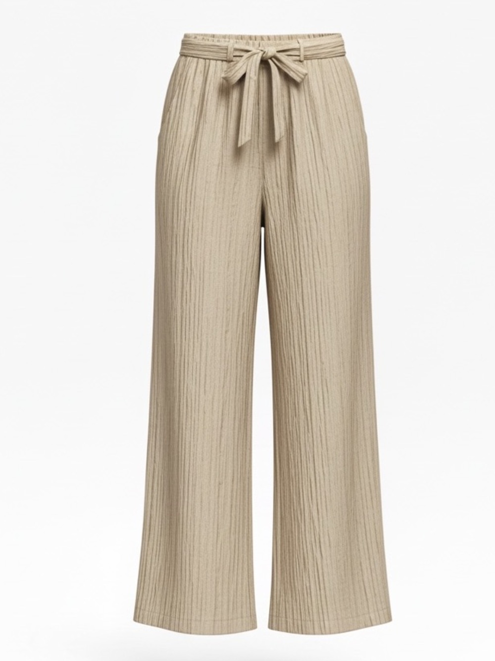 Norton McNaughton Linen Blend Wide Leg Vintage Trousers Flaxen Tan Size 12